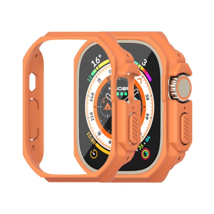 For Apple Watch Ultra 49mm Mijobs Ultra-thin Bezel PC Watch Case(Orange) - Watch Cases by MIJOBS | Online Shopping South Africa | PMC TechLife | Buy Now Pay Later Mobicred