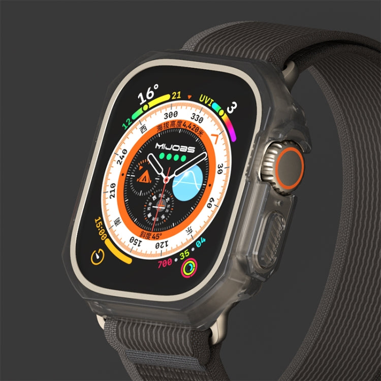 For Apple Watch Ultra 49mm Mijobs Ultra-thin Bezel PC Watch Case(Orange) - Watch Cases by MIJOBS | Online Shopping South Africa | PMC TechLife | Buy Now Pay Later Mobicred