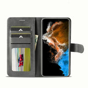 For Samsung Galaxy S23 5G LC.IMEEKE Calf Texture Horizontal Flip Leather Phone Case(Grey)
