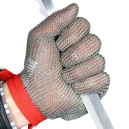 304 Stainless Steel 5 Fingers Steel Ring Anti-cutting Labor Protection Gloves, Size:M - Safety Gloves by PMC Jewellery | Online Shopping South Africa | PMC Jewellery | Buy Now Pay Later Mobicred