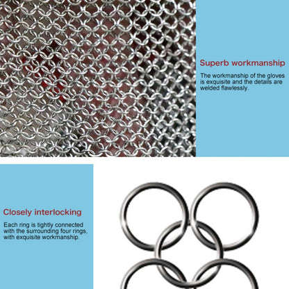 304 Stainless Steel 5 Fingers Steel Ring Anti-cutting Labor Protection Gloves, Size:M - Safety Gloves by PMC Jewellery | Online Shopping South Africa | PMC Jewellery | Buy Now Pay Later Mobicred