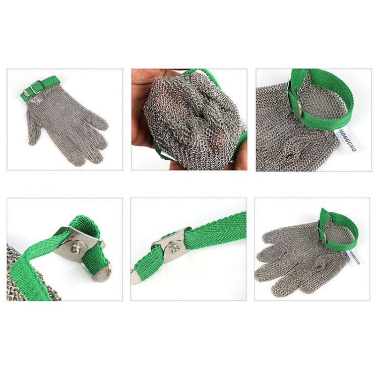 304 Stainless Steel 5 Fingers Steel Ring Anti-cutting Labor Protection Gloves, Size:M - Safety Gloves by PMC Jewellery | Online Shopping South Africa | PMC Jewellery | Buy Now Pay Later Mobicred