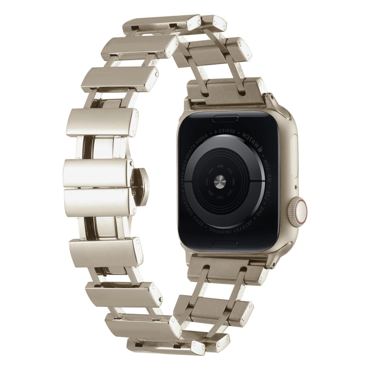 Hollow Stainless Steel Watch Band For Apple Watch Ultra 49mm / Series 8&7 45mm / SE 2&6&SE&5&4 44mm(Starlight)
