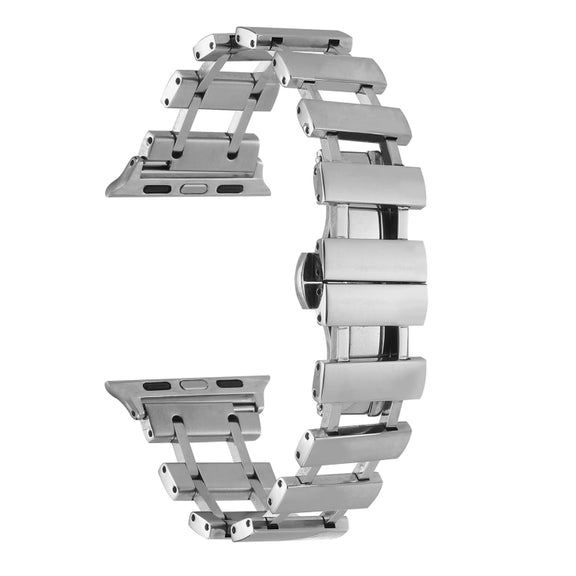 Hollow Stainless Steel Watch Band For Apple Watch Ultra 49mm / Series 8&7 45mm / SE 2&6&SE&5&4 44mm(Silver)