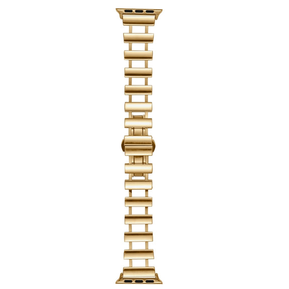 Hollow Stainless Steel Watch Band For Apple Watch Series 8&7 41mm / SE 2&6&SE&5&4 40mm / 3&2&1 38mm(Gold)