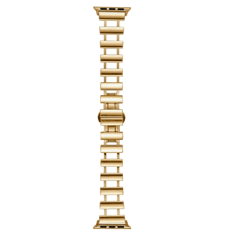 Hollow Stainless Steel Watch Band For Apple Watch Series 8&7 41mm / SE 2&6&SE&5&4 40mm / 3&2&1 38mm(Gold)