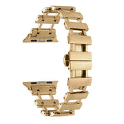 Hollow Stainless Steel Watch Band For Apple Watch Series 8&7 41mm / SE 2&6&SE&5&4 40mm / 3&2&1 38mm(Gold)