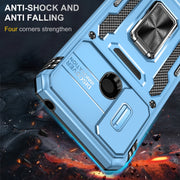 For Xiaomi Redmi 10C Armor PC + TPU Camera Shield Phone Case(Light Blue)