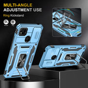 For Xiaomi Redmi 10C Armor PC + TPU Camera Shield Phone Case(Light Blue)