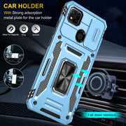 For Xiaomi Redmi 10C Armor PC + TPU Camera Shield Phone Case(Light Blue)