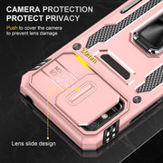 For Xiaomi Redmi 9A Armor PC + TPU Camera Shield Phone Case(Rose Gold)