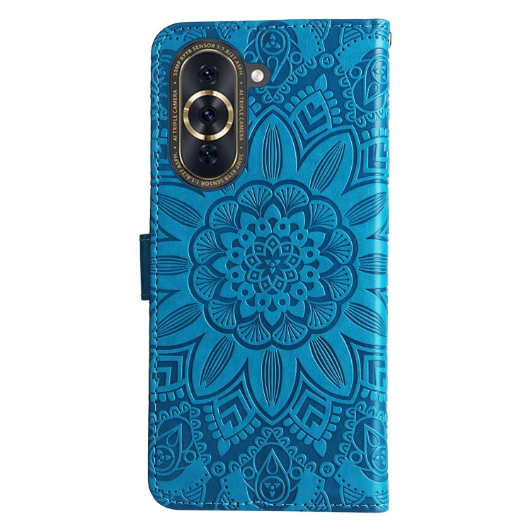 For Huawei nova 10 Embossed Sunflower Leather Phone Case(Blue) - free shipping - PMC TechLife - Order now!