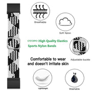 Compatible with Garmin Fenix 7X Adjustable Nylon Braided Elasticity Watch Band(Red)