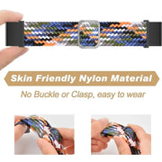 Compatible with Garmin Fenix 7X Adjustable Nylon Braided Elasticity Watch Band(Red)