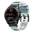 Compatible with Garmin Fenix 7X 26mm Plain Weave Two-Color Quick Release Silicone Watch Band(Blue Grey White) - free shipping - PMC TechLife - Order now!