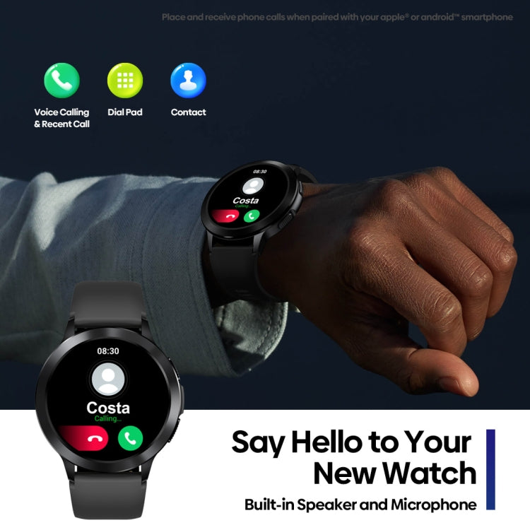 Zeblaze Btalk 2 1.3 inch Round Screen HD Smart Watch Supports Voice Calls/Health Monitoring(Black) - free shipping - PMC Jewellery - Order now!