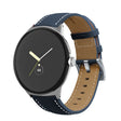 For Google Pixel Watch Pointed Tail Stitching Genuine Leather Watch Band(Blue) - free shipping - PMC TechLife - Order now!