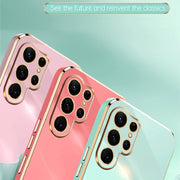 For Samsung Galaxy S22 Ultra 5G XINLI Straight Edge 6D Electroplate TPU Phone Case(Cherry Purple)