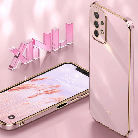 For Samsung Galaxy A13 4G XINLI Straight Edge 6D Electroplate TPU Phone Case(Celestial Blue)