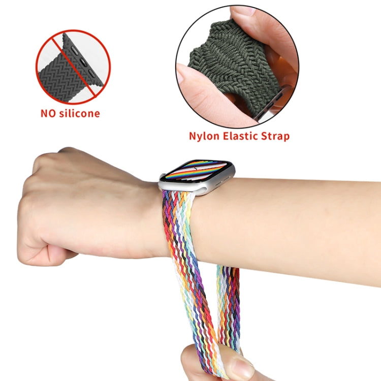Nylon Single-turn Braided Watch Band For Apple Watch Ultra 49mm&Watch Ultra 2 49mm / Series 9&8&7 45mm / SE 3&SE 2&6&SE&5&4 44mm / 3&2&1 42mm, Length:155mm(Black Chocolate) - Watch Bands by HAWEEL | Online Shopping South Africa | PMC TechLife | Buy Now Pay Later Mobicred