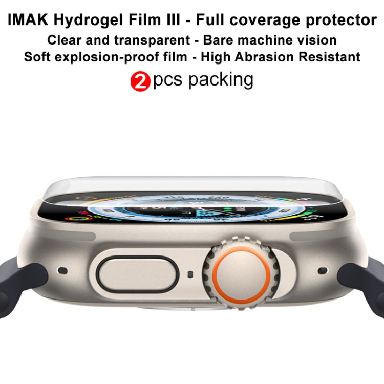 For Apple Watch Ultra 49mm 2pcs imak Curved Full Screen Hydrogel Film Front Protector - free shipping - PMC TechLife - Order now!