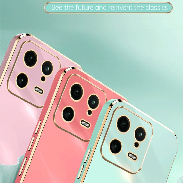 For Xiaomi 13 XINLI Straight Edge 6D Electroplate TPU Phone Case(Pink)