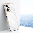 For Xiaomi Redmi Note 12 Pro 5G China XINLI Straight Edge 6D Electroplate TPU Phone Case(White) - free shipping - PMC TechLife - Order now!