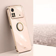 For Xiaomi Poco X4 Pro 5G XINLI Straight Edge 6D Electroplate TPU Phone Case with Ring Holder(Pink) - free shipping - PMC TechLife - Order now!