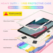 For Lenovo Tab P11 Pro Gen 2 Silicone + PC Protective Tablet Case(Colorful Pink)