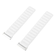 For Fitbit Versa 4 / 3 / Sense 2 20mm Silicone Magnetic Watch Band(White)