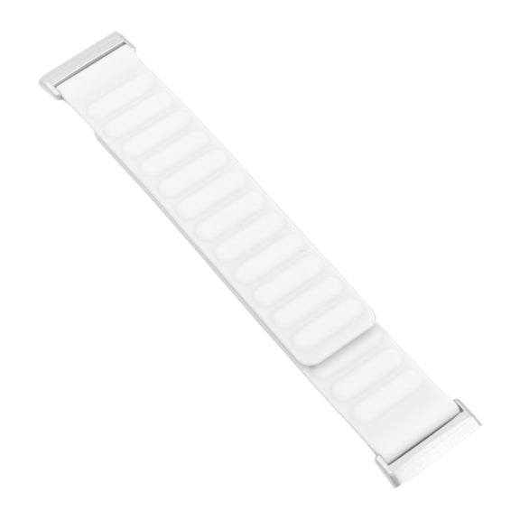 For Fitbit Versa 4 / 3 / Sense 2 20mm Silicone Magnetic Watch Band(White)