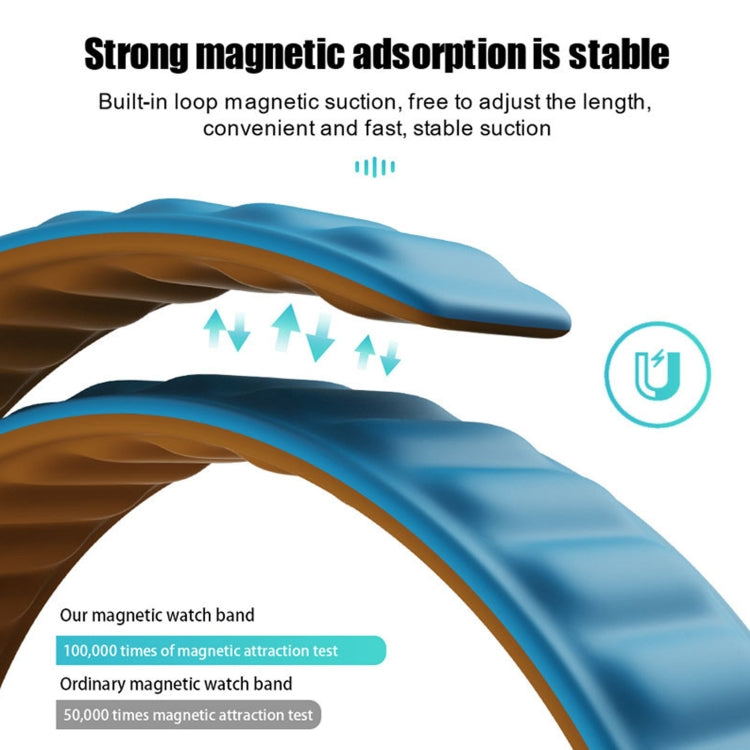 For Fitbit Versa 4 / 3 / Sense 2 20mm Silicone Magnetic Watch Band(Pine Flower Green) - free shipping - PMC TechLife - Order now!