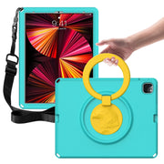For iPad Pro 12.9 inch 2022/2021/2020/2018 EVA + PC Shockproof Tablet Case without Water-resistant Frame(Glacier Green)