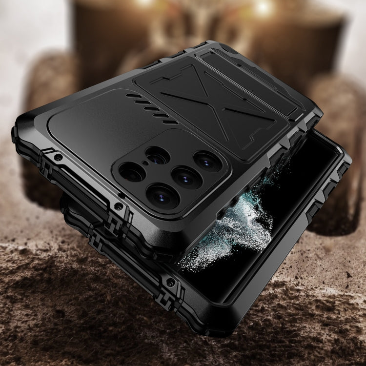 For Samsung Galaxy S23 Ultra 5G R-JUST Life Waterproof Dustproof Shockproof Phone Case(Black) - Galaxy S23 Ultra 5G Cases by R-JUST | Online Shopping South Africa | PMC TechLife | Buy Now Pay Later Mobicred
