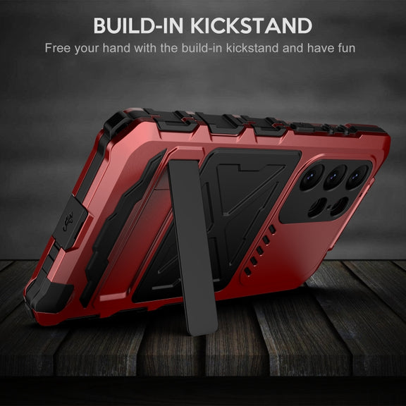 For Samsung Galaxy S23 Ultra 5G R-JUST Life Water-resistant Dustproof Shockproof Phone Case(Red)