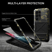 For Samsung Galaxy S23 Ultra 5G R-JUST Life Water-resistant Dustproof Shockproof Phone Case(Camouflage)