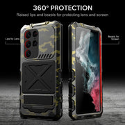 For Samsung Galaxy S23 Ultra 5G R-JUST Life Water-resistant Dustproof Shockproof Phone Case(Camouflage)