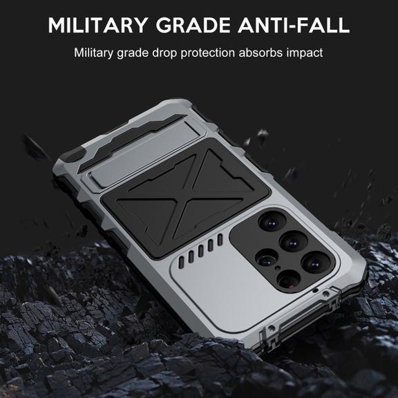 For Samsung Galaxy S23 Ultra 5G R-JUST Life Water-resistant Dustproof Shockproof Phone Case(Silver)