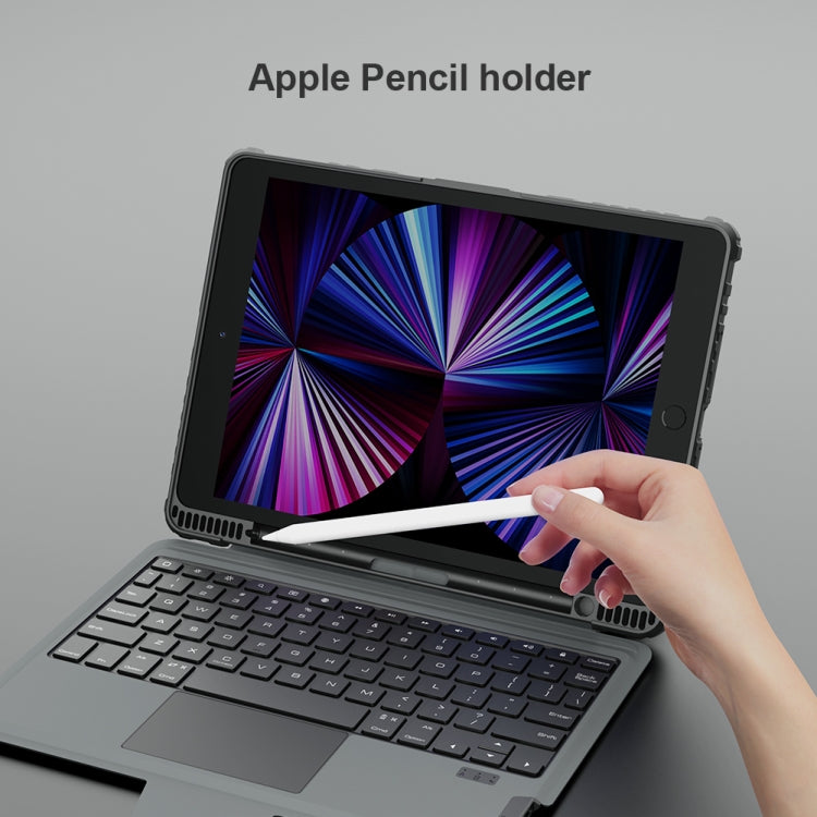 For iPad 10.2 2019/2020/2021 Nillkin Bumper Combo 6 Row Keys Keyboard Case - Universal by NILLKIN | Online Shopping South Africa | PMC TechLife