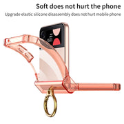 For Samsung Galaxy Z Flip4 GKK MagSafe Airbag Hinge Shockproof Phone Case with Ring Holder(Black)