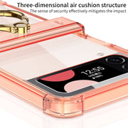 For Samsung Galaxy Z Flip4 GKK MagSafe Airbag Hinge Shockproof Phone Case with Ring Holder(Orange)