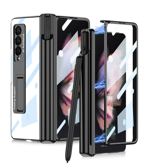 For Samsung Galaxy Z Fold3 5G GKK Magnetic Fold Hinge Shockproof Phone Case with Pen Slots(Black) - free shipping - PMC Jewellery - Order now!