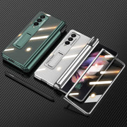 For Samsung Galaxy Z Fold3 5G GKK Magnetic Fold Hinge Shockproof Phone Case with Pen Slots(Black)