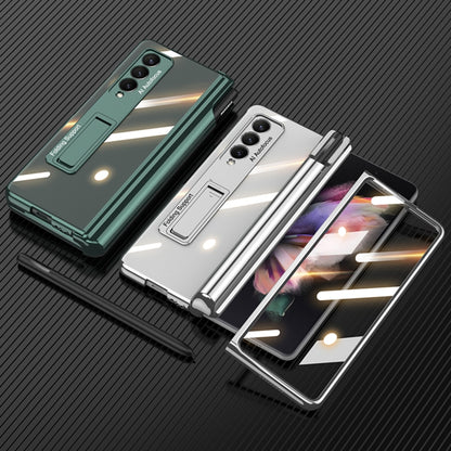 For Samsung Galaxy Z Fold3 5G GKK Magnetic Fold Hinge Shockproof Phone Case with Pen Slots(Silver) - free shipping - PMC Jewellery - Order now!