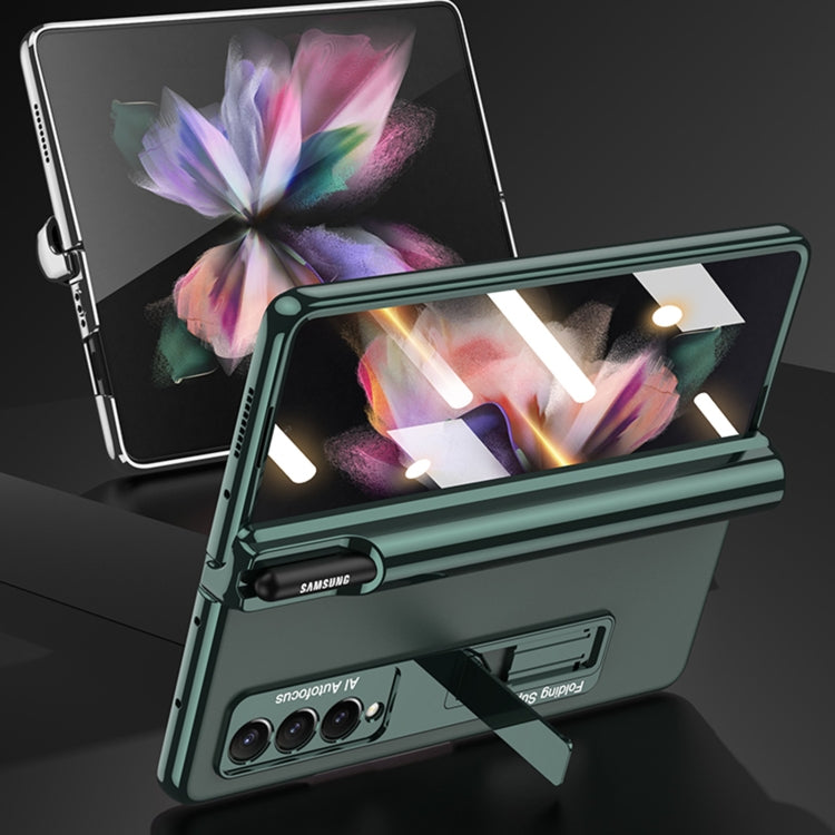 For Samsung Galaxy Z Fold3 5G GKK Magnetic Fold Hinge Shockproof Phone Case with Pen Slots(Silver) - free shipping - PMC Jewellery - Order now!