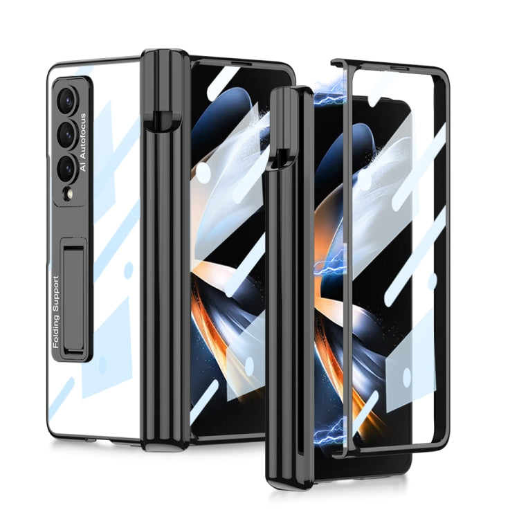 For Samsung Galaxy Z Fold4 GKK Magnetic Fold Hinge Shockproof Phone Case with Pen Slots(Black) - Galaxy Z Fold4 5G Cases by GKK | Online Shopping South Africa | PMC TechLife | Buy Now Pay Later Mobicred