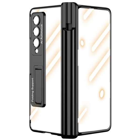 For Samsung Galaxy Z Fold4 GKK Magnetic Fold Hinge Shockproof Phone Case with Pen Slots(Black)