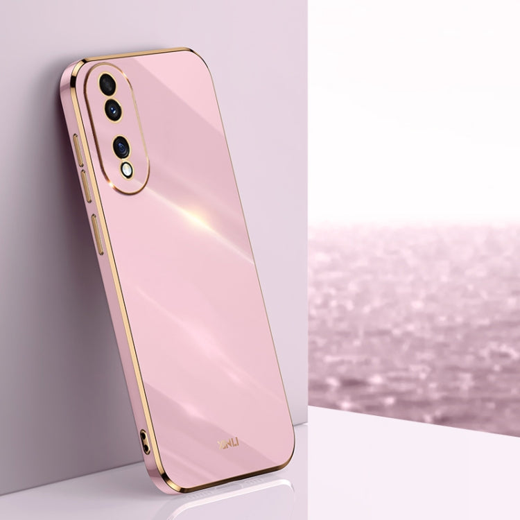 For Honor 70 XINLI Straight Edge 6D Electroplate TPU Phone Case(Cherry Purple) - Honor Cases by XINLI | Online Shopping South Africa | PMC Jewellery | Buy Now Pay Later Mobicred