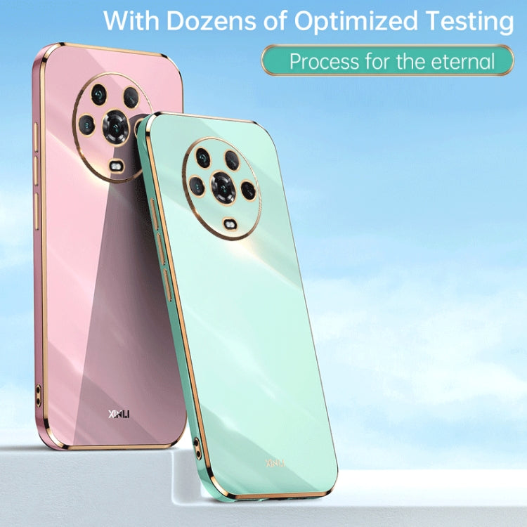 For Honor 70 XINLI Straight Edge 6D Electroplate TPU Phone Case(Cherry Purple) - Honor Cases by XINLI | Online Shopping South Africa | PMC Jewellery | Buy Now Pay Later Mobicred