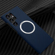 For Samsung Galaxy S23 Ultra 5G Carbon Fiber Texture MagSafe Magnetic Phone Case(Blue) - free shipping - PMC TechLife - Order now!